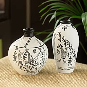 Buy ExclusiveLane Earthenware Handpainted Terracotta Vases For Home ...