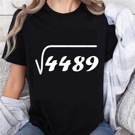 100% Cotton Math Square Root of 4489 T-Shirt Funny Mathematics Equation ...