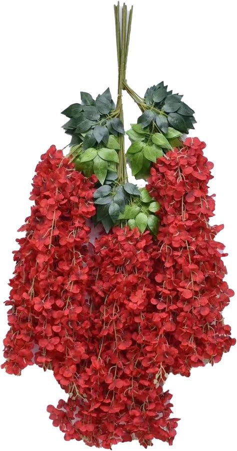 D-GROEE 6Pcs Wisteria Flower Rattan Ceiling Decoration Wall India | Ubuy