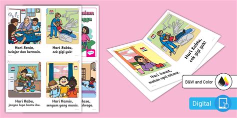 Booklet Membaca Pemula H Hari dalam Seminggu (teacher made)
