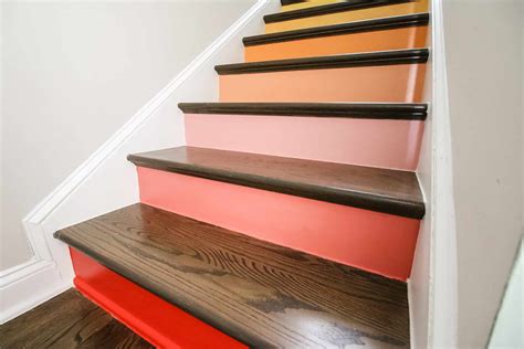 How to paint stair risers - our DIY rainbow staircase!