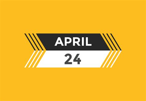 april 24 calendar reminder. 24th april daily calendar icon template ...