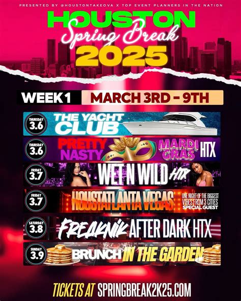 Houston Spring Break 2025 | HTX Spring Break Official Lineup is ...
