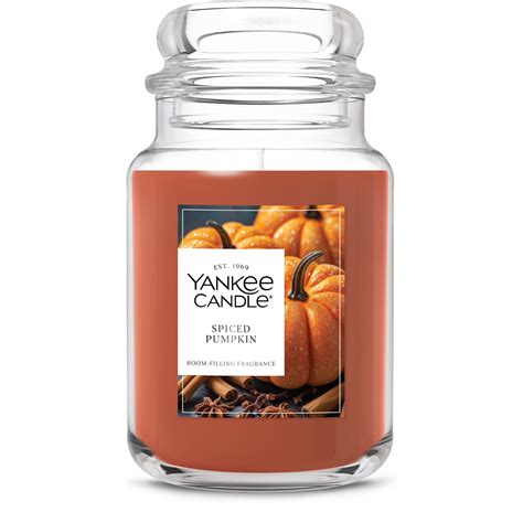 Yankee Candle Spiced Pumpkin Original Large Jar Scented Candles, 22 oz ...