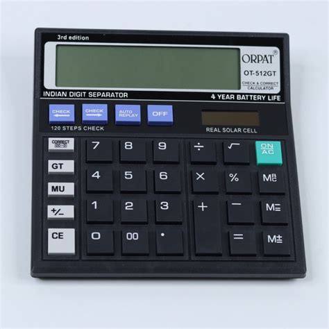 Orpat OT-512GT Calculator 120 Steps Check and Correct Desktop Calculat ...