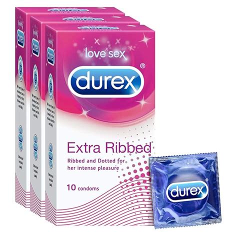 Buy Durex Condoms - 10 Count (Pack of 3, Extra Ribbed) Online at Low ...