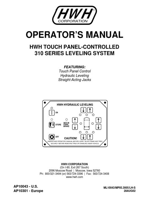 Image result for HWH Leveling System Reset Procedure