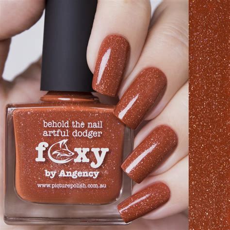 Foxy | Orange | Holographic | Nail polish, Picture polish, Nails