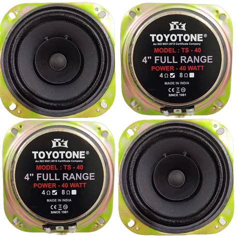 TOYOTONE WOOFER Speaker (FULL-RANGE-4INCH-WOOFER-PACKOF4) Price: Buy ...