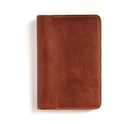 Handmade Leather Journal Wallet – A5 Notebook Cover with Pen Loop, Card ...