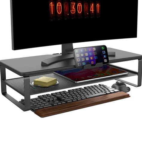 Supporto Per Tastiera Sotto Scrivania | Ripiano Estraibile 65,5x31,1 Cm Con Morsetti A C | Per Tastiera E Mouse, Risparmio Spazio
