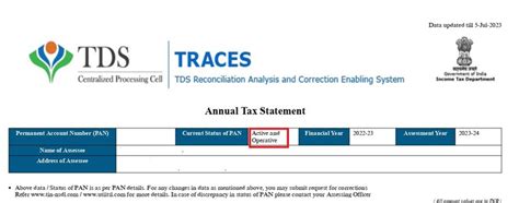 Important Update: Your PAN Status is now shown on Form 26AS