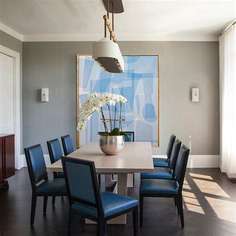 Blue And Grey Dining Room
