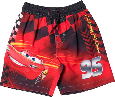 Buy Disney Pixar Cars Lightning McQueen Rash Guard and Swim Trunks ...