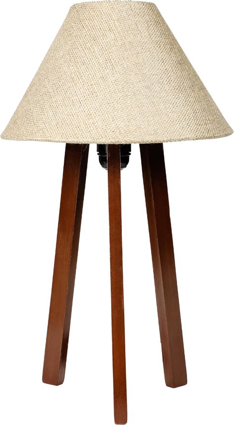 Buy Lexton Nature Glow Walnut Brown Base Tripod Table Lamp | Premium ...