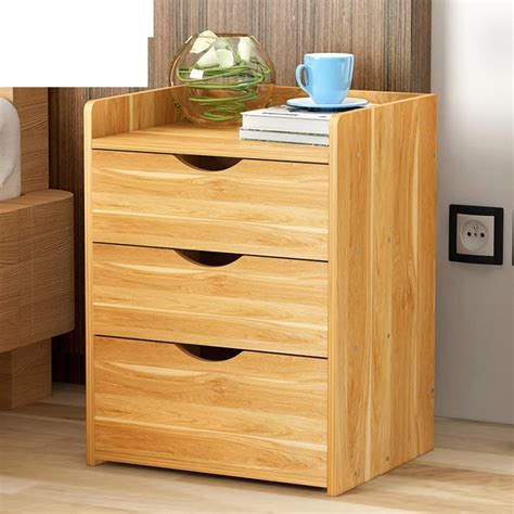 Amazon.com - EWYGFRFVQAS Simple Wooden Bedside Table Simple Bedroom Log Color Drawer nightstand-J