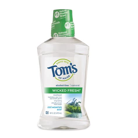 Tom's of Maine Natural Wicked Fresh! Mouthwash, Cool Mountain Mint, 16 ...