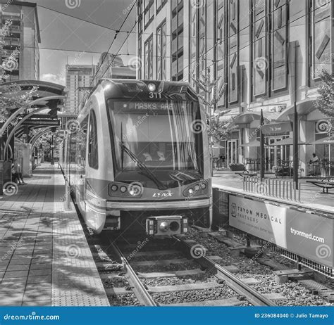 A Charlotte CATS LYNX Blue Line Light Rail Train At UNC Charlotte Main ...