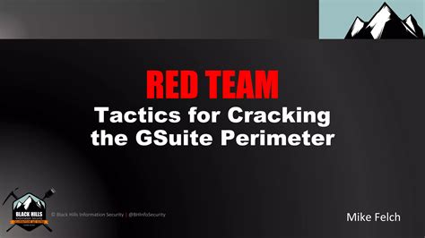 Red Team Tactics for Cracking the GSuite Perimeter | PDF