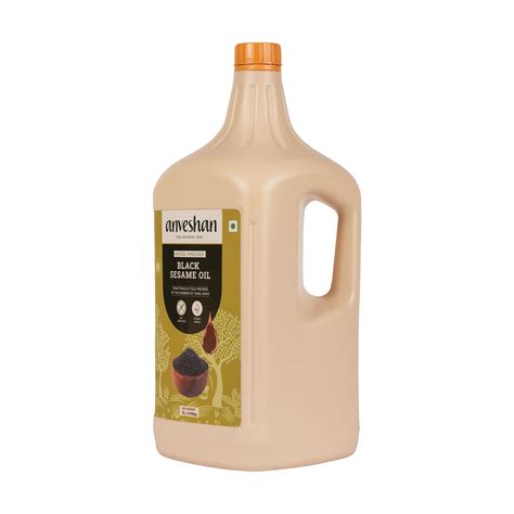 Anveshan Wood Pressed Black Sesame Gingelly Oil 5L | Plastic Can | Kol ...
