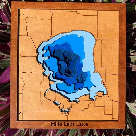 Mille Lacs Layered Lake Map – Mama’s Workshop MN