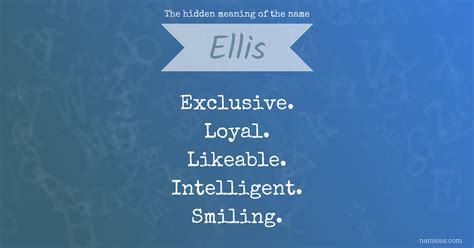 The hidden meaning of the name Ellis | Namious
