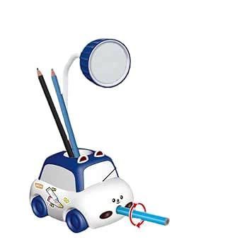 Buy Flenzy Plastic Car Pencil Sharpener Table Desk Lamp with Pen Holder ...