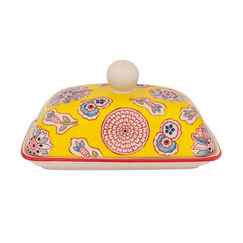 Buy Chumbak Tempting Foliage Yellow Butter Dip Online at Low Prices in ...