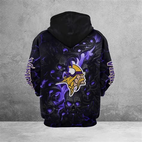 Minnesota Vikings Lava Skull Hoodie And Zip Hoodie – OrealExpress