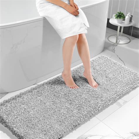 Yimobra Fluffy Plush Bath Rug, Super Shaggy Soft Comfortable Non Slip ...