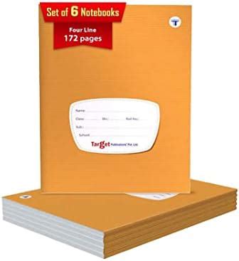Classmate Notebook - Four Lines with Gap, 240mm*180mm, 172 Pages (Pack ...