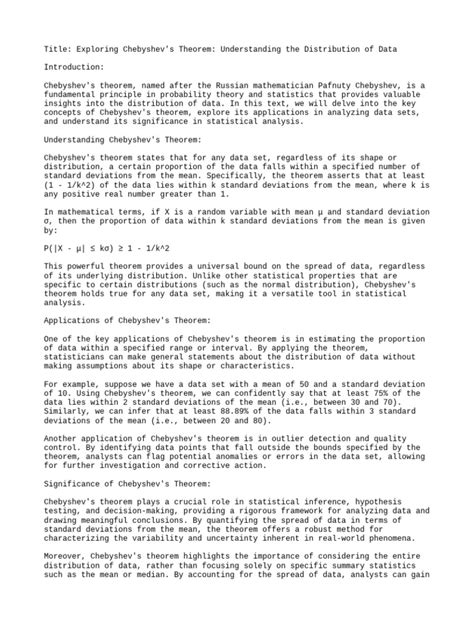 Image result for Chebyshevs Theorem Explained