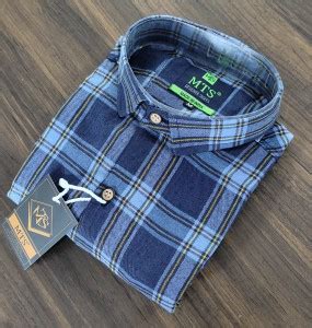 jik Men Checkered Formal Blue Shirt - Buy jik Men Checkered Formal Blue ...