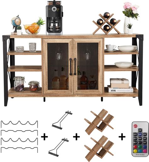 Vabches 58 Wine Cabinet with Wine Rack Storage,Home India | Ubuy