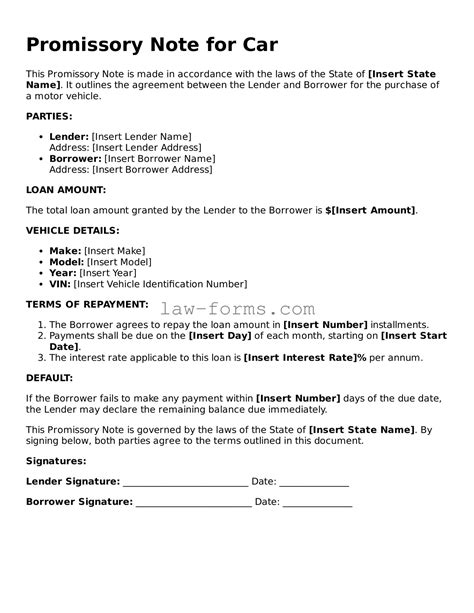 Image result for Car Promissory Note Form