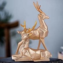 Buy zart Deer Home Decor showpiece (Black) Resin, 6 " inch, 6 " inch ...