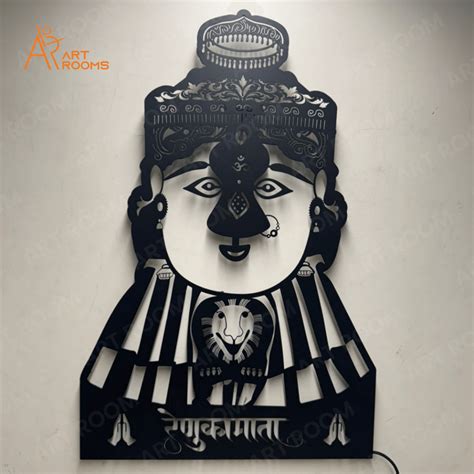 Renukamata Metal Wall Art with LED – Divine Home Decor – Artrooms.in