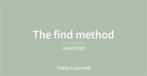 Image result for How to Use Find Method in JavaScript