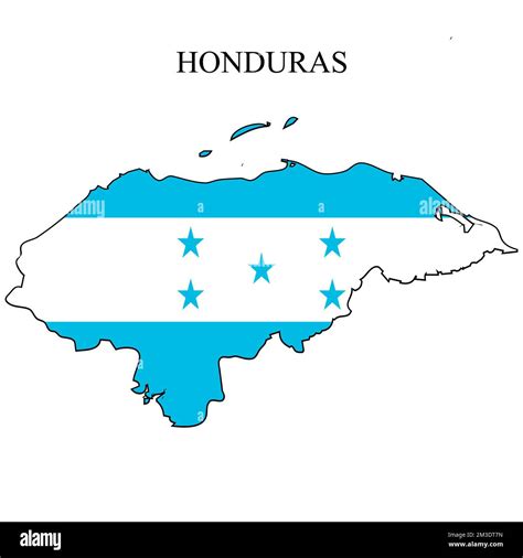 Honduras on map of central america