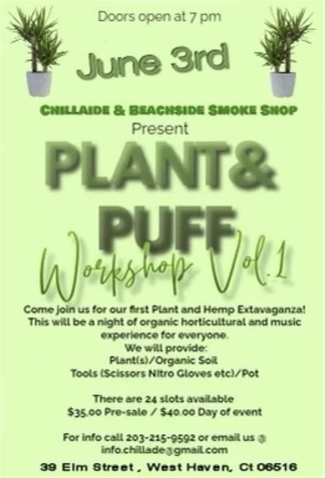 CHILLAIDE Presents: Plant and Puff Workshop Vol. 1 Powered by Beachside ...