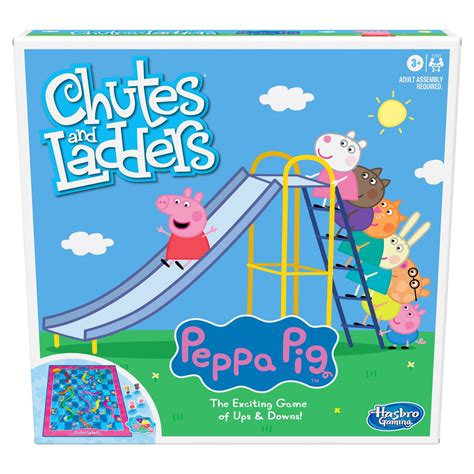 Peppa Pig Chutes and Ladders Game for Kids, Fun Indoor Board Game for 2 ...