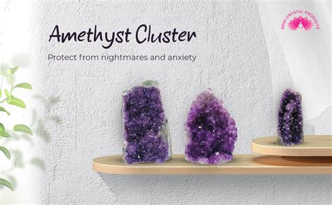 Reiki Crystal Products Amethyst Cluster Geode Crystal Natural Stone Raw ...