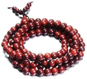 Cyan spritual New Life Red Sandalwood Prayer Mala Hindu Japa Mala ...