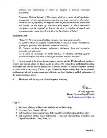 Ahead of Pran Prathistha event, govt issues advisory to media against ...