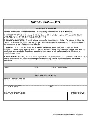 DoDEA New EmployeeChange of Address Request Form - Fill Online ...