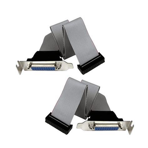 PARUHT |2pcs| DB25 Connector with Bracket to IDC 26 Pin Ribbon Cable ...