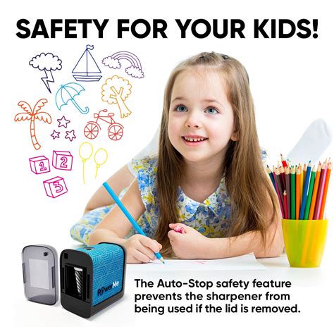 POWERME Electric Pencil Sharpener - Pencil Sharpener Battery Powered ...