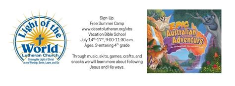 Epic Australian Adventure VBS 2025, 33391 Lexington Ave, Suite B, De ...