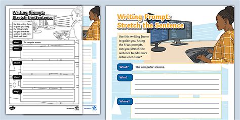 Writing Prompt: Stretch the Technology Sentence - Twinkl
