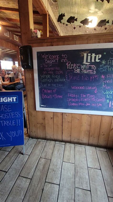 Menu at Bayport Inn pub & bar, Bayport, Cortez Blvd